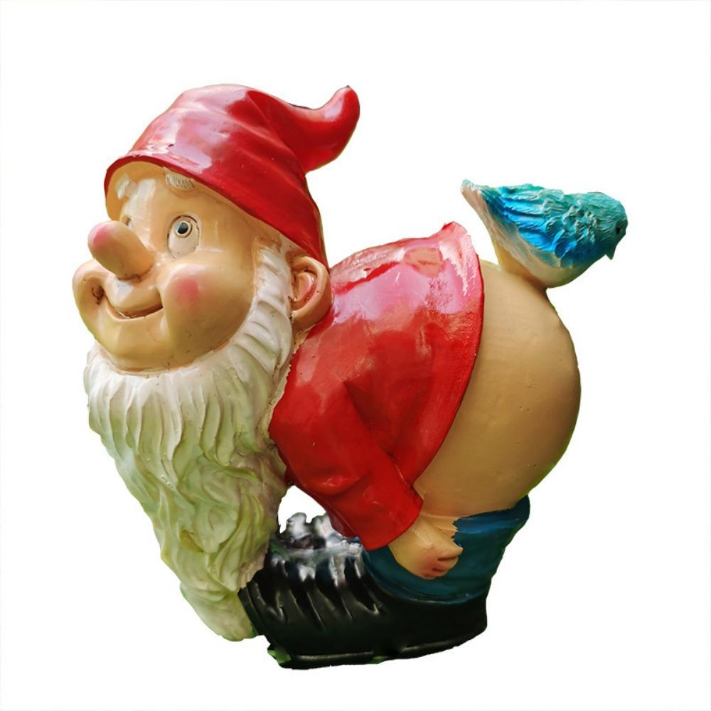 Christmas Gift Ornament Garden Ornament Dwarf Resin Crafts Cartoon Dwarf Statue White Beard Old Man