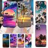 Чехол для телефона iPhone 11 12 13 Pro 2022 7 8 SE XR XS Max 5 5S 6 6s Plus, мягкий силиконовый чехол, летний чехол с морскими пальмами