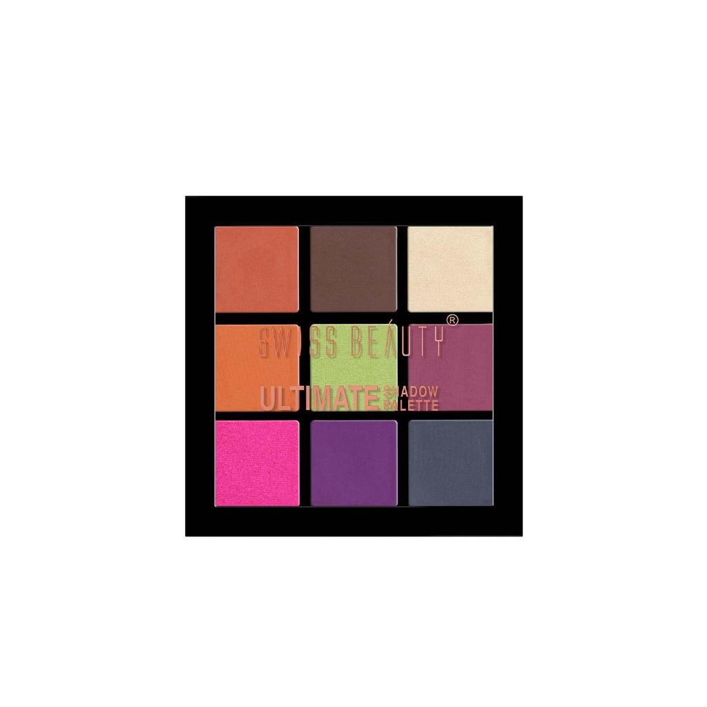 Ultimate 9 Pigmented Colors Eyeshad Palette| Long Wearing And Easily Blendable Eye Makeup Palette |  Matte, Semi-Matte & Shimmery Finish