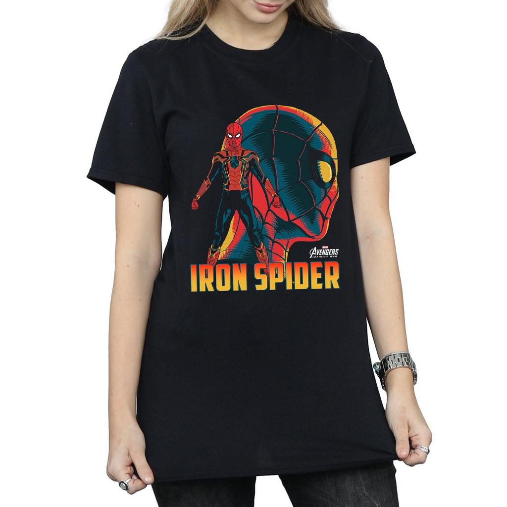 Spider-Man Womens/Ladies Cotton Boyfriend T-Shirt