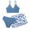 9-14 Years Kids Girls Swimsuit 3pcs Swimwear Summer Beach Clothes