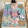 1Pc Butterfly Print Flannel Blanket, High quality Comfortable for All Seasons, Home Decor, Warmth and Comfort, Perfect for Christmas Gifts
