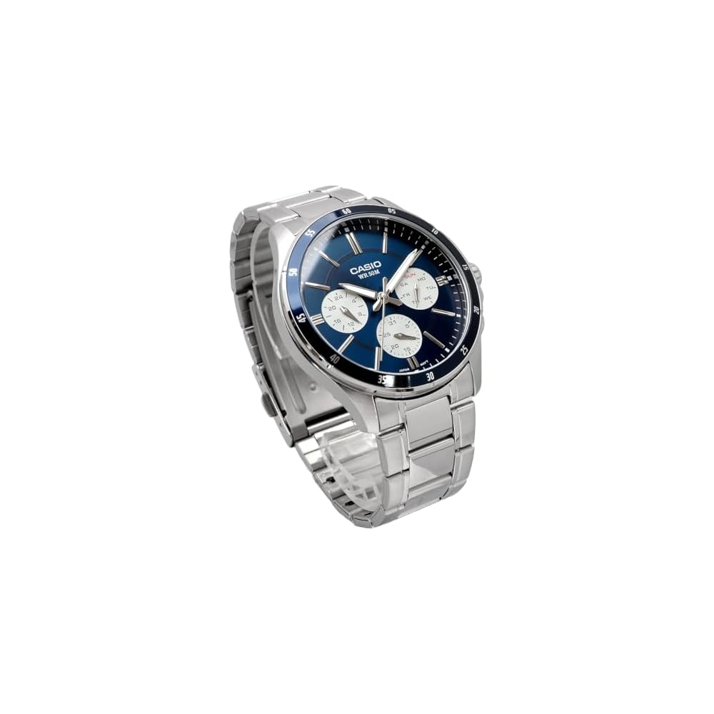 Casio Standard Quartz Men's Watch MTP-1374D-2A3V 24-Hour Display Blue Overseas Model