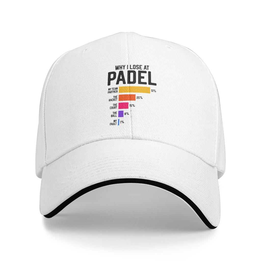 Custom Punk Padel Why I Lose At Padel Tennis Baseball Cap for Unisex WoUnisex Breathable Dad Hat PerforUnisexce Snapback Hats