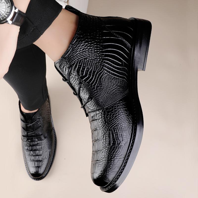 High Quality Genuine Leather Men Chelsea Boots Luxury Italian Casual Shoes Business Men'S Boots Brand Dress Ankle Boots For Male