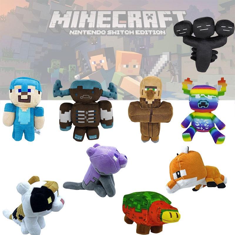 Minecraft Theme Plush Toy Cute Stuffed Doll Short Plush Fabric Pp Cotton Filling 20-23cm Height