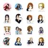 50 Anime Light Voice Girl Graffiti Stickers Mobile Phone Notebook Kettle Decoration Stickers