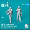 Reskit Pilot Standing Posture 2 Resin Kit 1/72 CH-53E/MH-53E 2-piece RSKF72-0070 (Person)