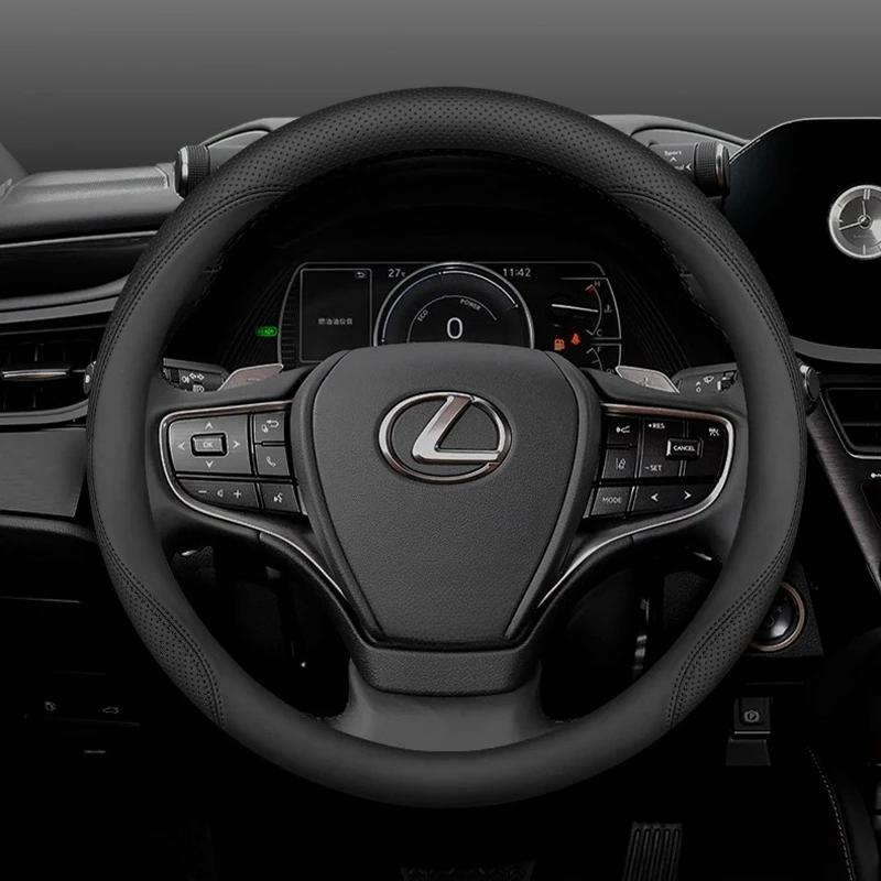 Leather Car Steering Wheel Cover for Lexus NX350 RX NX RX450h LX600 LBX ES NX250 ES350 RX350 RX350h 2021 2022 2023 2024 2025
