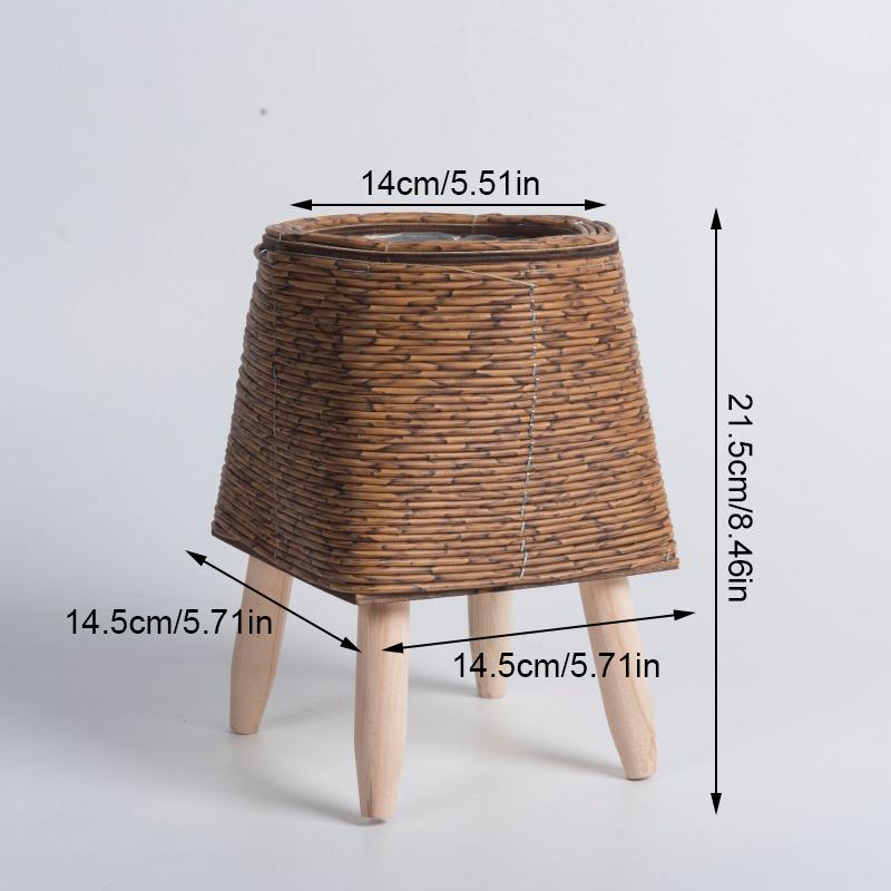 Basket with Removable Legs Flower Shelf Imitation Rattan Flower Stand Plant Stand Basket