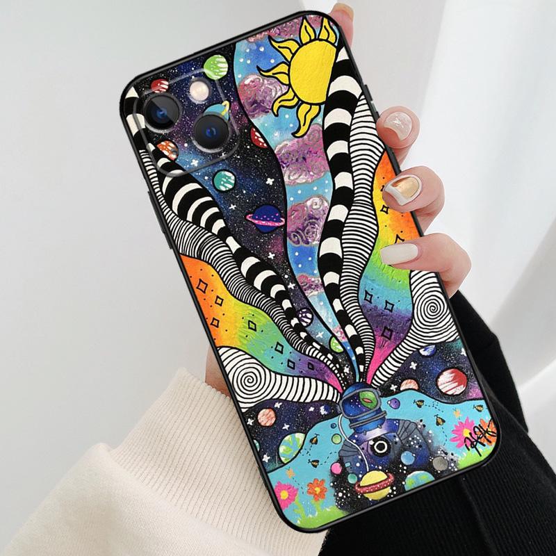 Милый инди-хиппи чехол для телефона для iPhone 11 12 13 14 15 16 Pro XS Max Mini Чехол для iPhone X XR Plus Задняя крышка