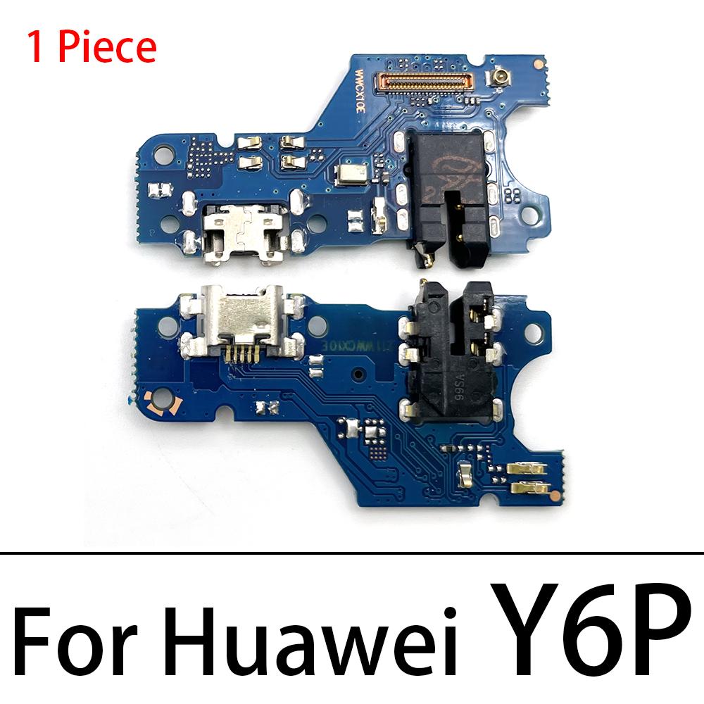 Зарядная плата с USB-портом, шлейф для Huawei Y1 Y6 1117 1118 1119 Y7P Y8P Y9S Y7A, разъем док-станции с микрофоном