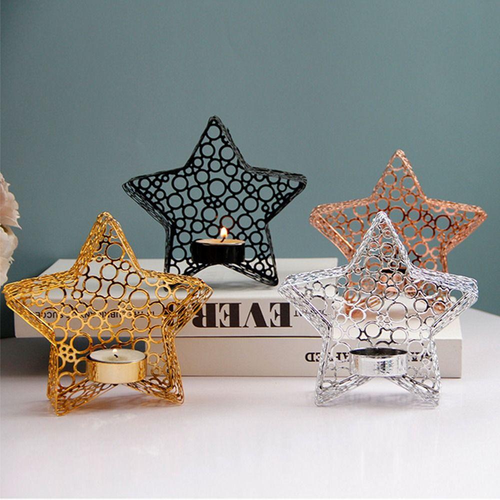 Middle Eastern Star Candle Holder Handhold Candle Stand Holders for Candlesticks  Desktop Ornament