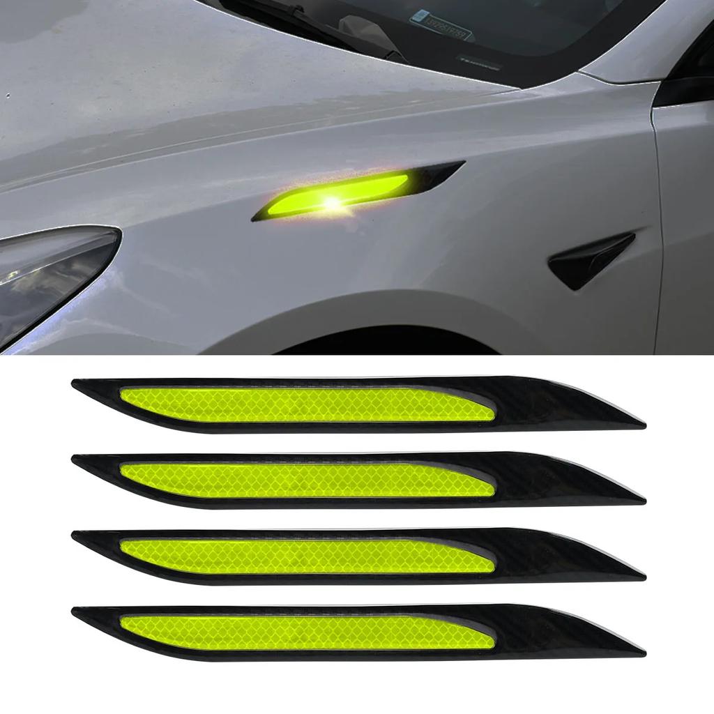 Car Reflective Stickers Warning Strip Tape Traceless Protective Car Sticker Night Driving Warning Body Safety Warning Sticker
