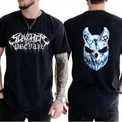 Редкая футболка с принтом группы Slaughter To Prevail, мужская и женская, с коротким рукавом, летняя, с круглым вырезом, хлопковая футболка, 2026