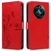 For Realme Narzo 70 5G/Narzo 70 Pro 5G/P1 5G/12 4G/12+ 5G PU Leather Cases Flower Pattern Wallet Stand Phone Cover with Strap