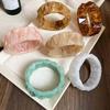 Irregular Acrylic Bangle Smudging Design Wide Bracelet Fashion Bohemian Bracelet  Boho Style