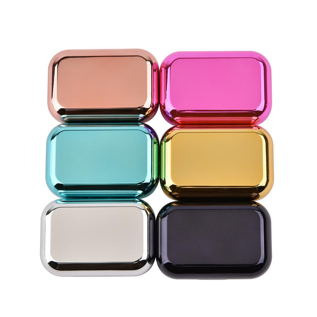 Electroplated Mirror Lens Case Small and Convenient Contact Lens Case Simple Contact Lens Contact Lens Companion Case