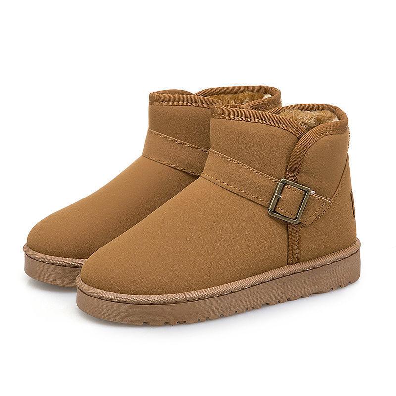 Snow boots women's thickened winter new fashion short tube versatile velvet bread shoes student short boots winter cotton shoes