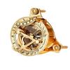 Brass Sundial Compass with Wood Box, Sun Clock, Best Gift For Him 7.62 Cm
