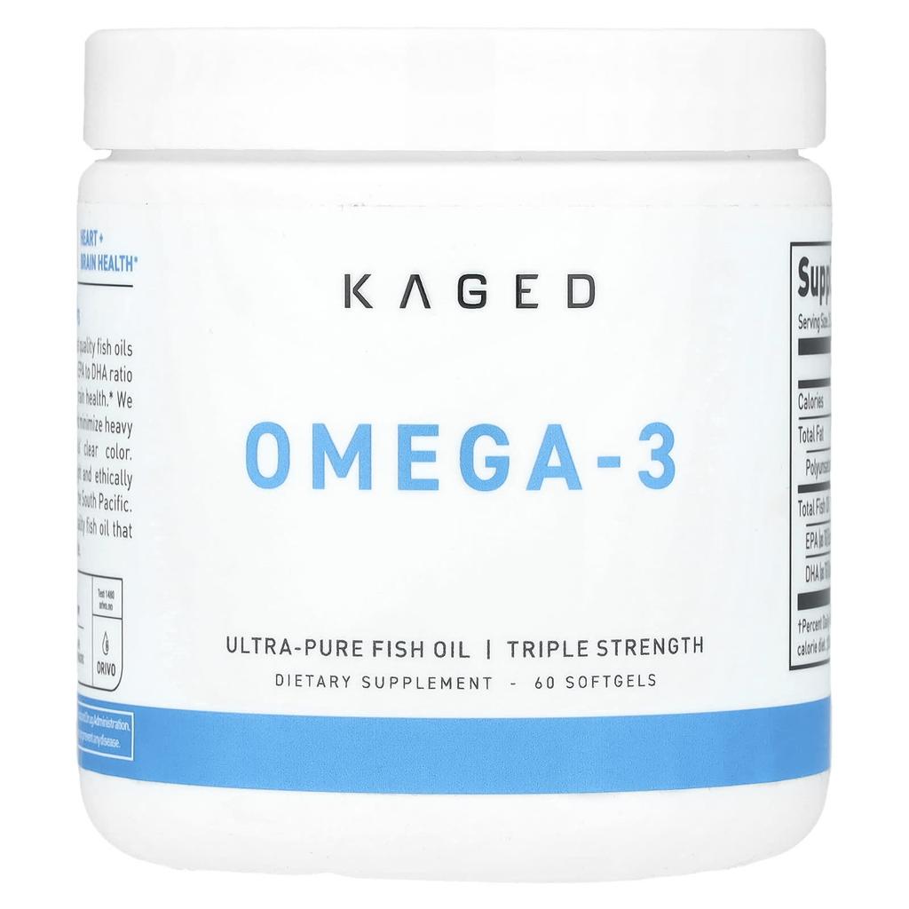 Kaged, Omega 3, 3x strength, 60 softgels