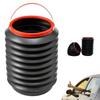 1pc Telescopic Car Trash Can, Leakproof Collapsible Storage Bin for Auto, Multi-Purpose As Umbrella Holder & Snack Organizer
