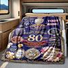 Happy 80Th Birthday Throw Blanket Soft Cozy Perfect For Sofa Couch Office Bed Picnics For All Occasions Cozy Home Lovers Unique Gift For Family And