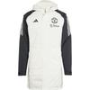 adidas Manchester United Sports Lifestyle Series Training Casual Windproof warm Hooded Cotton Jacket Unisex Jacket White JE3724