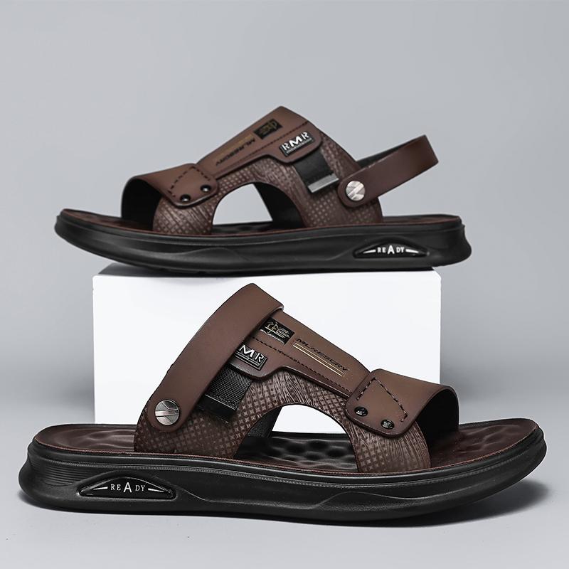 Mens Casual Sandals Summer Outdoor Waterproof Comfortable Beach Shoes Fashion Male Dual-purpose Sports Driving Slippers