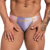 Oceanus Collection Spandex Color Block Ultra Low Rise Swim Briefs [AMORESY] (M, Pink)