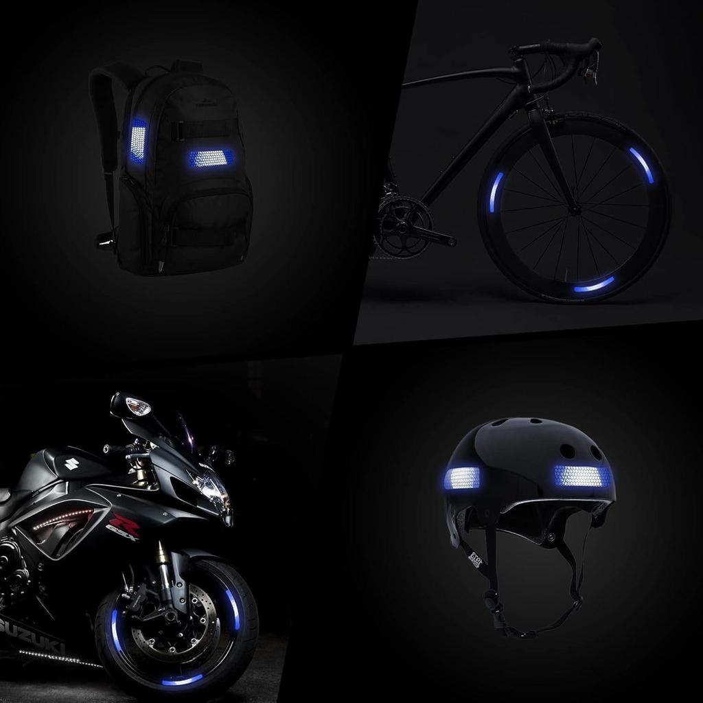 Bicycle, Car, Helmet, and Motorcycle Reflective Safety Stickers