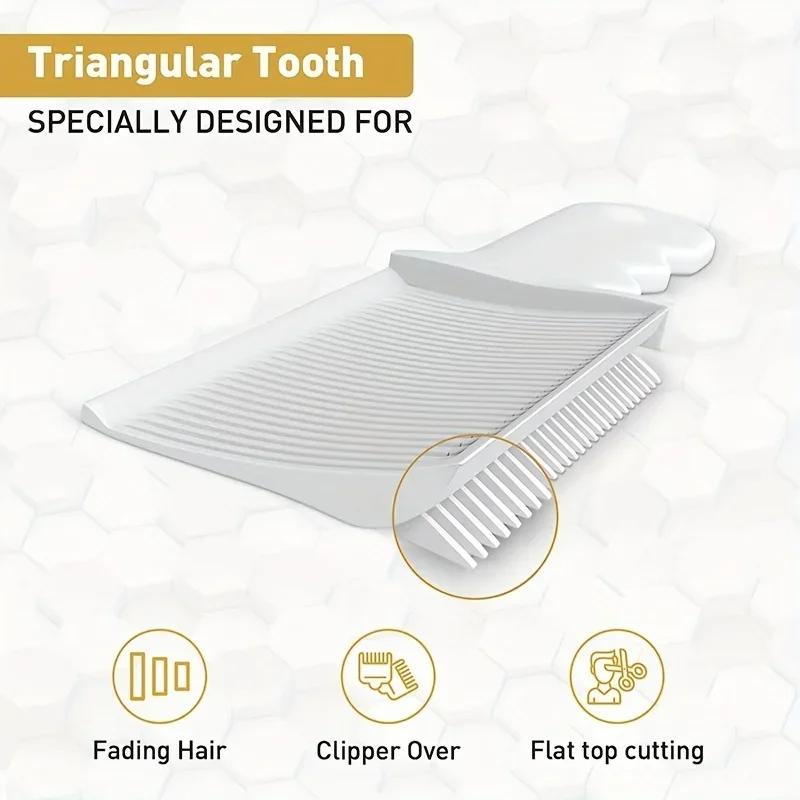 Professional Barber Clipper Comb - Fading & Blending, Flat Top Hair Cutting for Men, Heat Resistant, Salon Styling Tool, Fade Brush