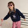 Hello Kitty Девочковая клетчатая толстовка с лацканами в стиле пэчворк