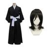 Аниме BLEACH Косплей Костюм Кучики Рукия Синигами Косплей Костюм Парик Набор Хэллоуин для Женщин Мужчин Одежда