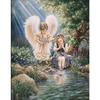 Полный 5D Diy Алмазная картина Ангел Девушка Река Вышивка Крестом Домашний Декор Ручной Подарок