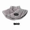 Grey Heating Pad for Neck Shoulders 3 Level Temperature Adjustment Massage Mode Sable Fabric