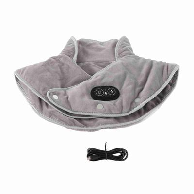 Серая грелка для шеи и плеч, 3 уровня регулировки температуры, режим массажа, ткань соболя
