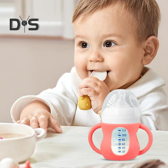 Чехол для детской бутылочки Philips 4/8 унций, стеклянные силиконовые ручки, удобные для захвата, защищающие от падения, уменьшающие воздействие пластика, чехол для детской бутылочки