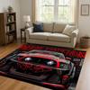 3D Mustang Racing Car Logo Moto Living Room Non-Slip Area Rug Carpet for Bedroom Playroom Sofa,Easy Clean Home Decor Doormat