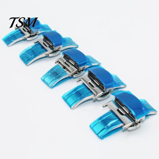 Watch Band Buckle Solid Universal Good Hardness Stainless Steel Clasp for Daily Wear Double Push Button