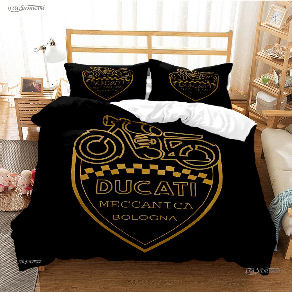 Moto Racing Casal All Season Duvet Cover Comforter Bedding Sets Soft Quilt Cover and Pillowcases Boys Single/Double/Queen/King