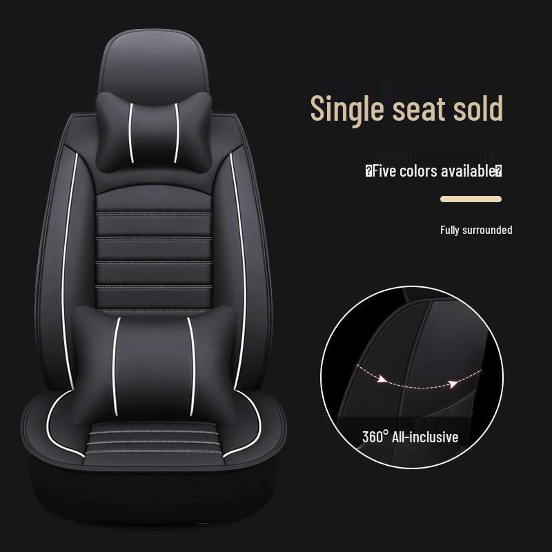 Universal Full Wrap Car Seat Cover for Driver & Co-Driver - All Seasons, Fits Sedan, SUV, Pickup, Van