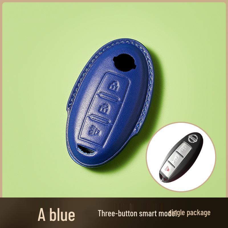 Ключница из коровьей кожи растительного дубления для ключа от автомобиля New Sylphy Murano, ручная работа, дизайн с пряжкой для мужчин