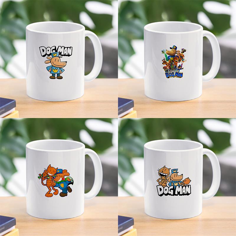 Movie Dog Man 300ml Cup Cartoon Dogman Children Ceramic Mugs Breakfast Coffee Cups Milk Tea Drinkware Kitchen Cup