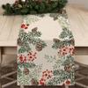 Festive Snowflake Table Runner Sturdy Linen Christmas Tree Decor Dining Table Cover