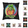 Современный чехол для подушки в полоску с крысой и финком, полиэстер, наволочка с рисунком комиксов для спальни, 3D печать, украшение на заказ, наволочка