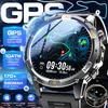 2026 Новые Умные Часы для Взрослых, Уличные, с GPS, Спортивные, с Альтиметром, Барометром, Водонепроницаемость 10ATM, Батарея 580 мАч, Bluetooth-звонки, Мужские, AMOLED
