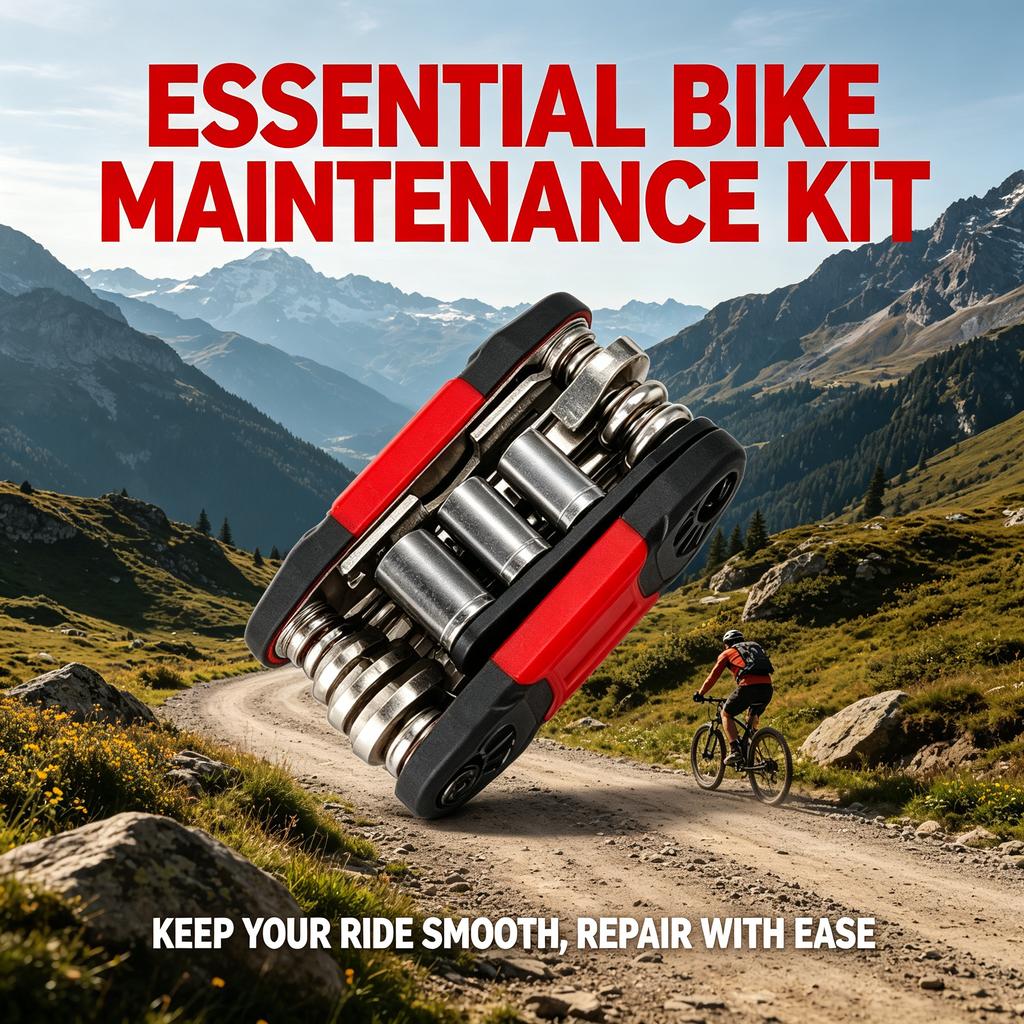 Kit de herramientas multifunción para reparación de bicicletas y mantenimiento de montaña