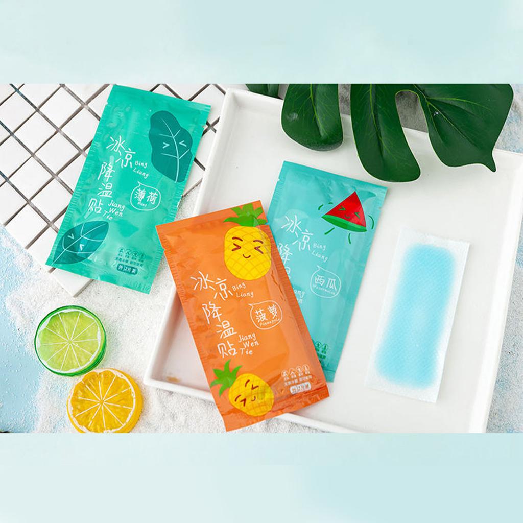 20 Sheets Cooling Patches Rapid Cooling Portable Cooling Soft Gel Sheets for Fever Summer Travel
