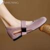 Mary Jane Shoes Woman Mid Heeled Sandals Flats Ballet Wedges Summer 2025 Brand Elegant Dress Loafers Shallow New Casual Sneakers